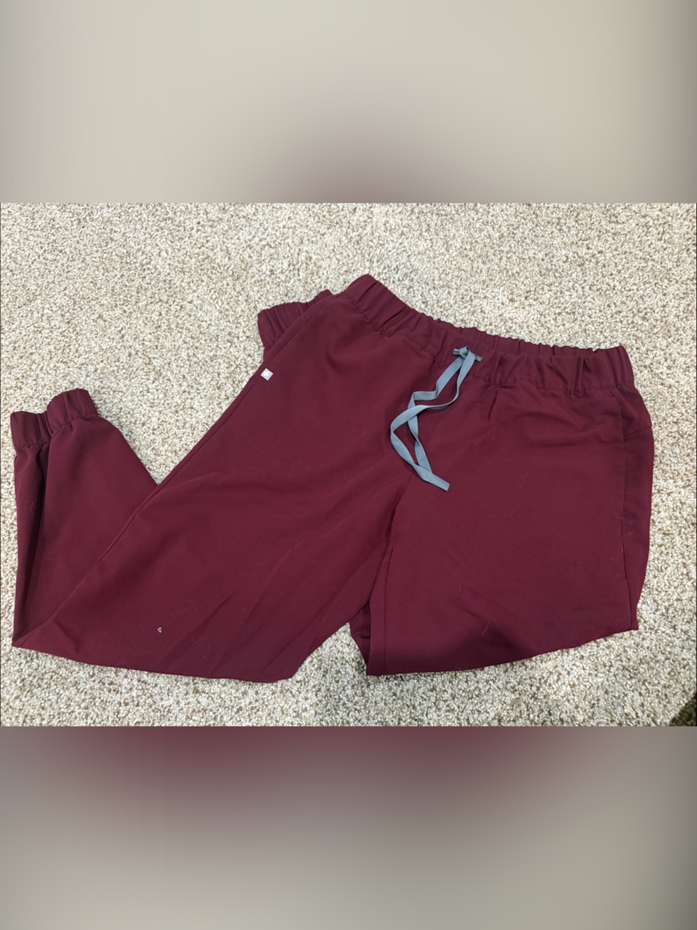 FIGS  Burgundy Drawstring Joggers